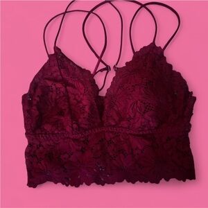 Victoria's Secret Burgundy Lace Bralette